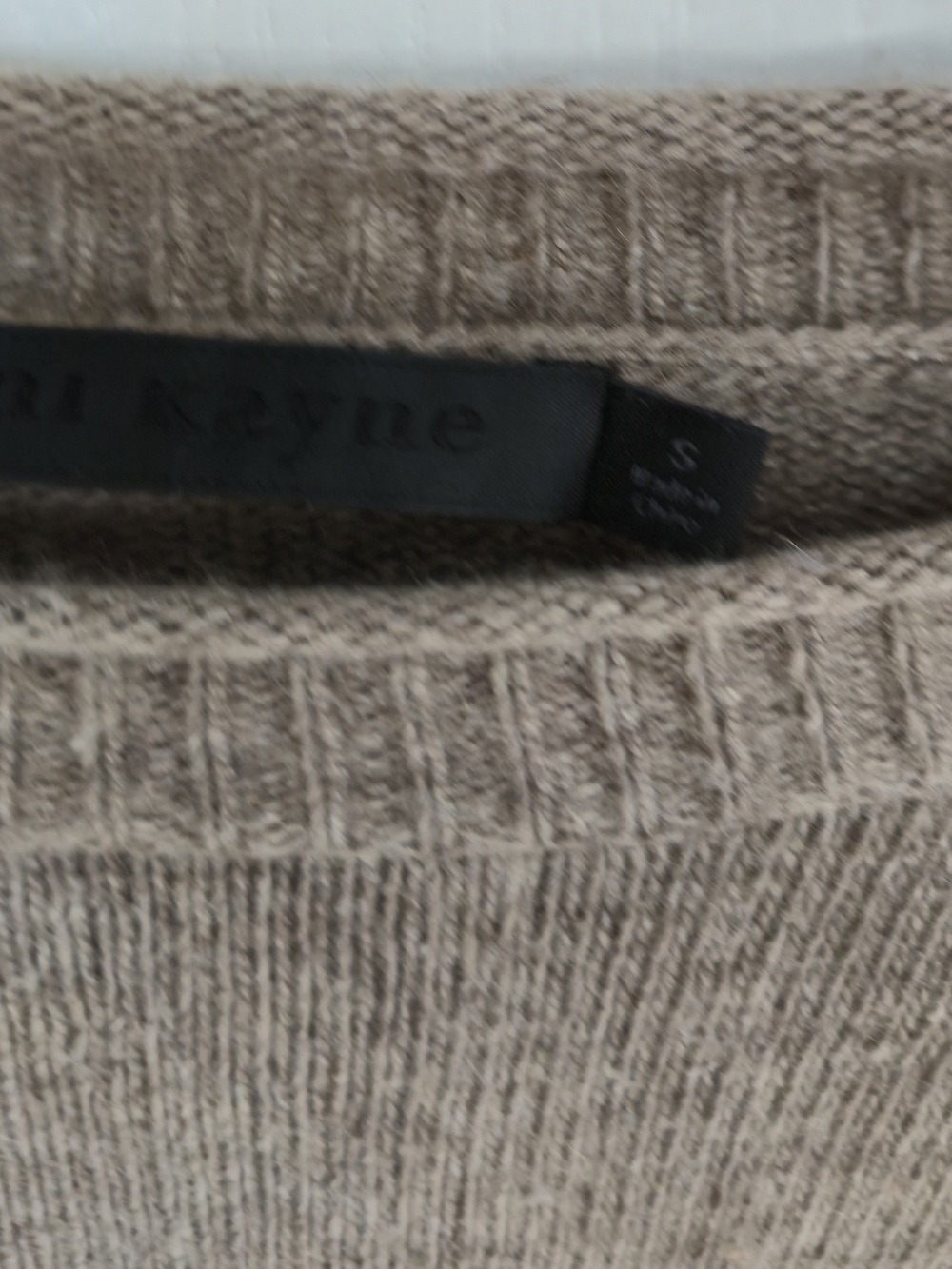 Jenni Kayne Everyday Sweater Taupe Wool Cashmere Blend Size S - Picture 3 of 7